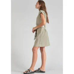 Robe droite EOURRES blanc en coton