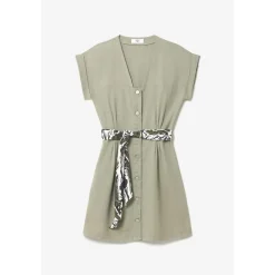 Robe droite EOURRES blanc en coton