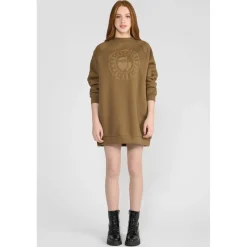 Robe droite fille ADELGI marron Lily en coton