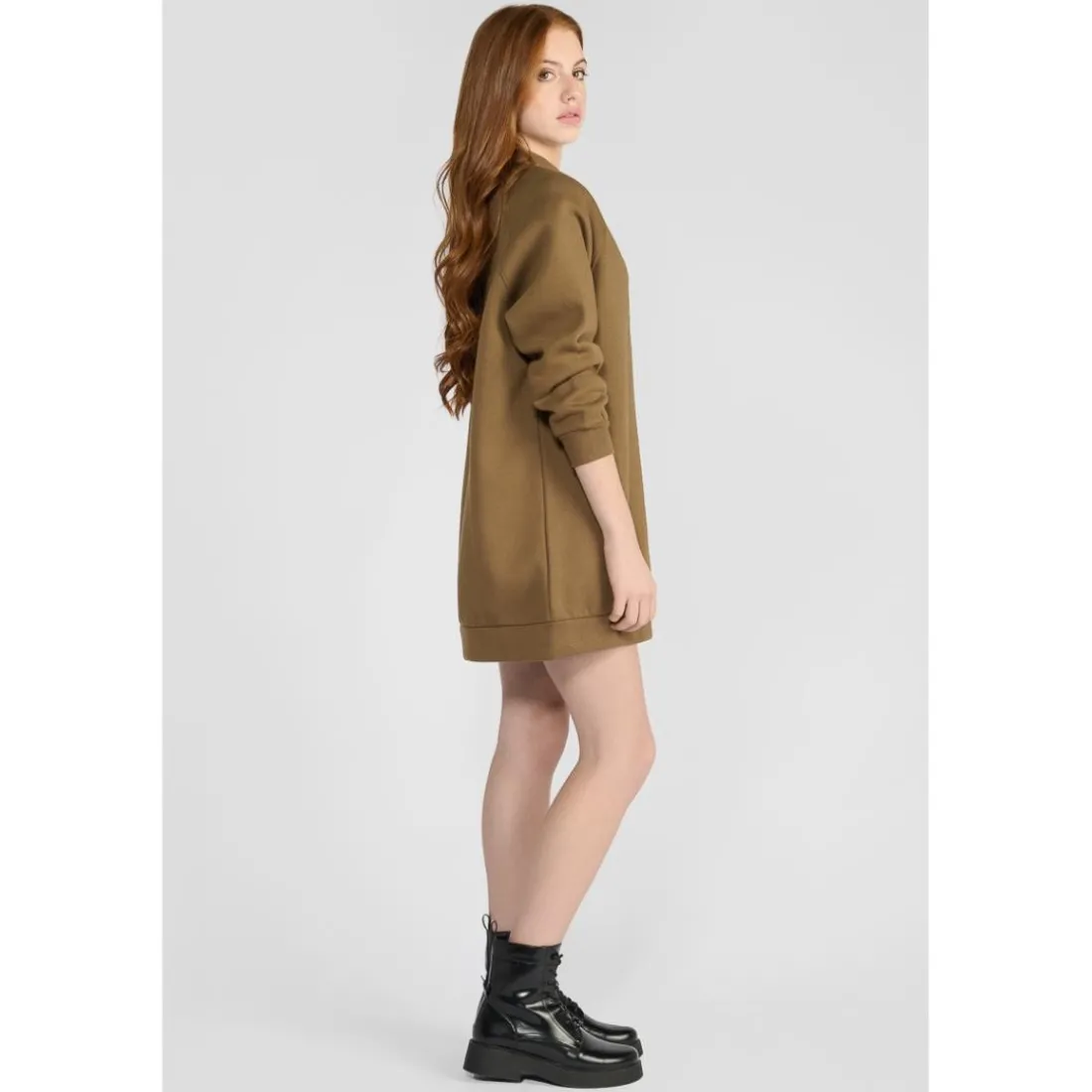 Robe droite fille ADELGI marron Lily en coton