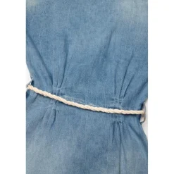 Robe droite fille en jeans KARITE bleu