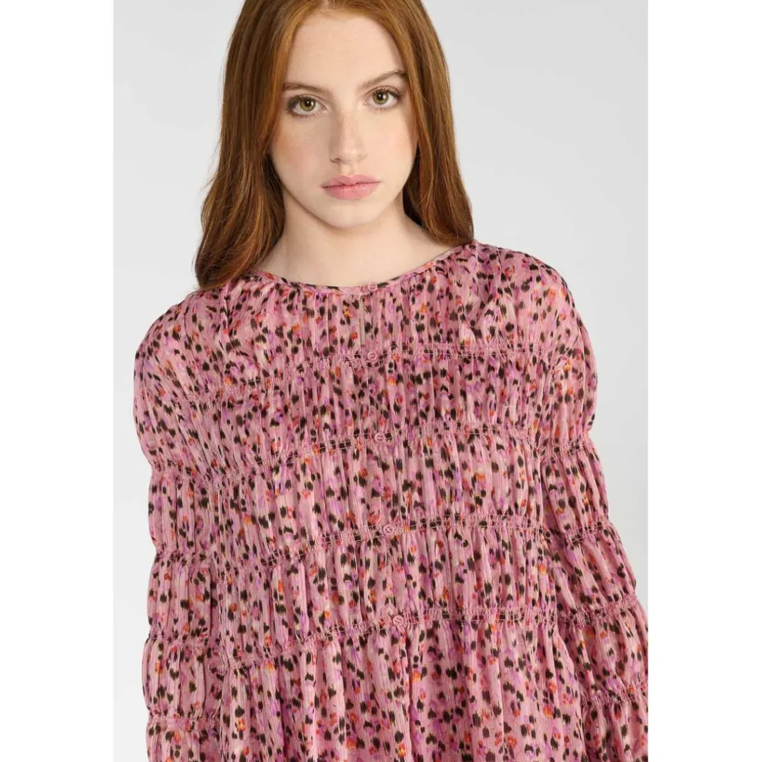 Robe droite fille SMALGI rose Zola