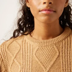 Robe en maille beige