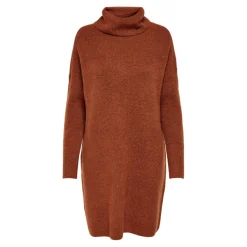 Robe en maille Col bénitier Manches 3/4 Au-dessus du genou rouge Eva