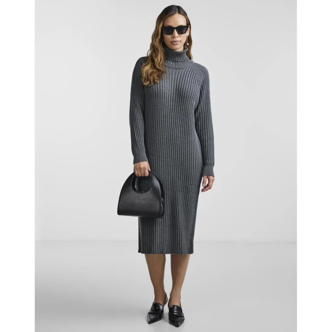 Robe en maille gris Anna