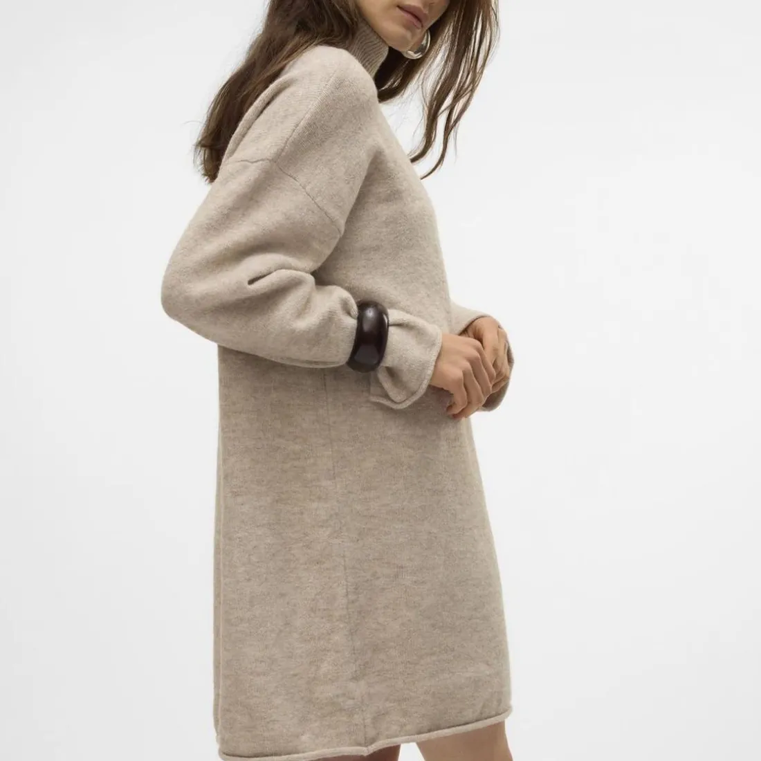 Robe en maille gris clair Gemma Rae