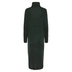 Robe en maille manches longues vert Anya