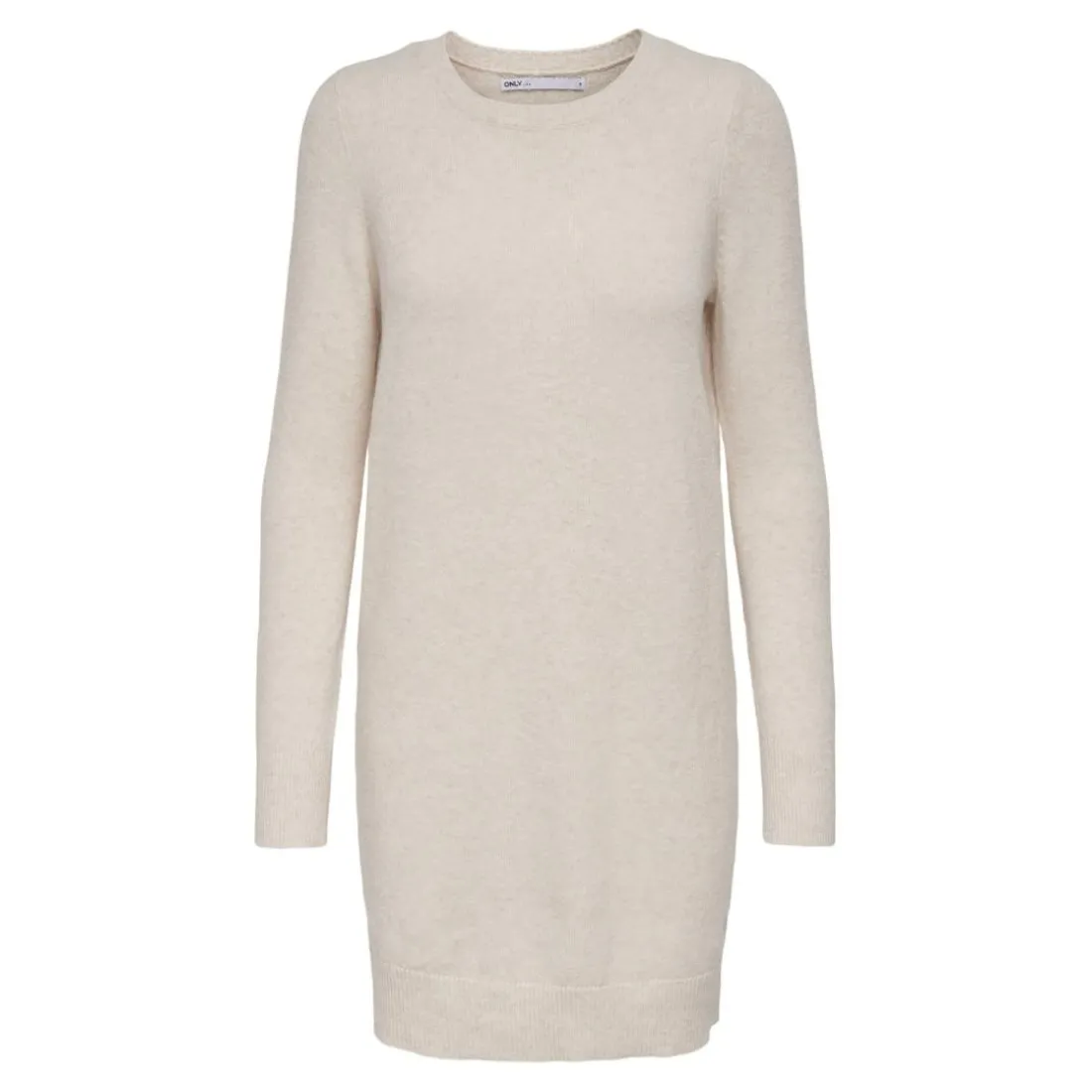 Robe en maille manches longues gris clair Cleo