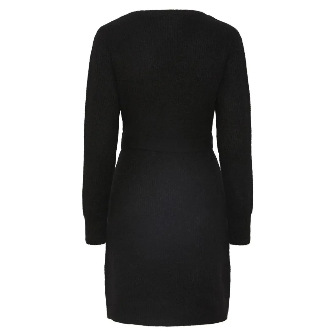 Robe en maille manches longues noir Nea