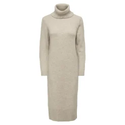 Robe en maille manches longues gris clair Sofia