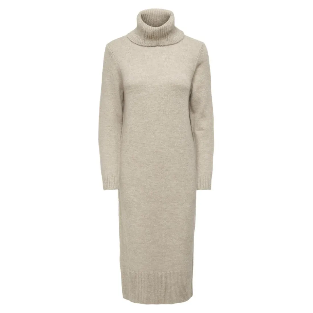Robe en maille manches longues gris clair Sofia