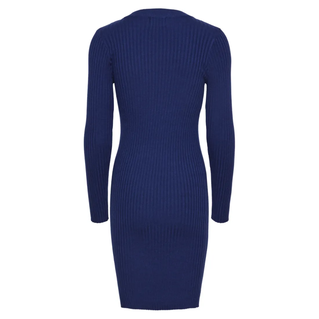 Robe en maille manches longues Crista bleu en viscose Uma
