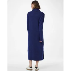 Robe en maille manches longues bleu Kai