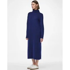 Robe en maille manches longues bleu Kai