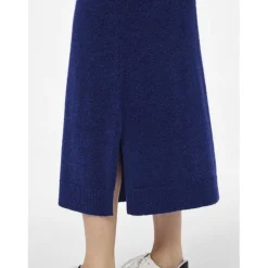 Robe en maille manches longues bleu Kai