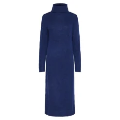 Robe en maille manches longues bleu Kai