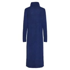 Robe en maille manches longues bleu Kai