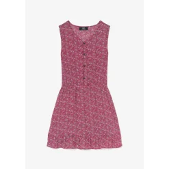 Robe evasée fille, patineuse ALENAGI fuchsia