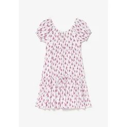 Robe evasée fille, patineuse KYLAGI rose en viscose