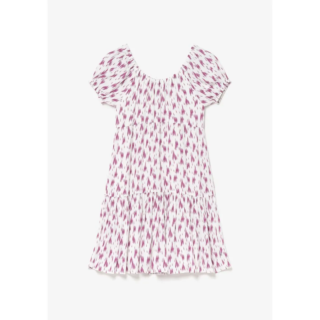 Robe evasée fille, patineuse KYLAGI rose en viscose