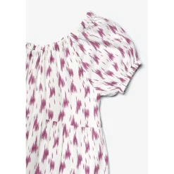 Robe evasée fille, patineuse KYLAGI rose en viscose