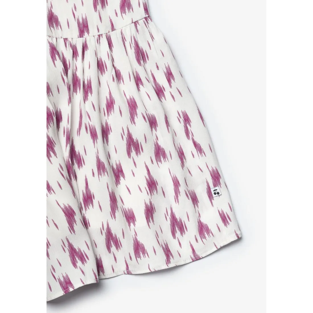 Robe evasée fille, patineuse KYLAGI rose en viscose