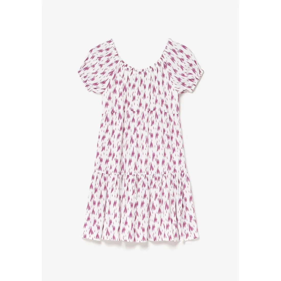 Robe evasée fille, patineuse KYLAGI rose en viscose