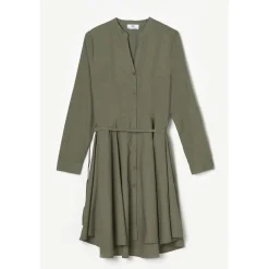 Robe evasée, patineuse CATLEYA kaki en coton