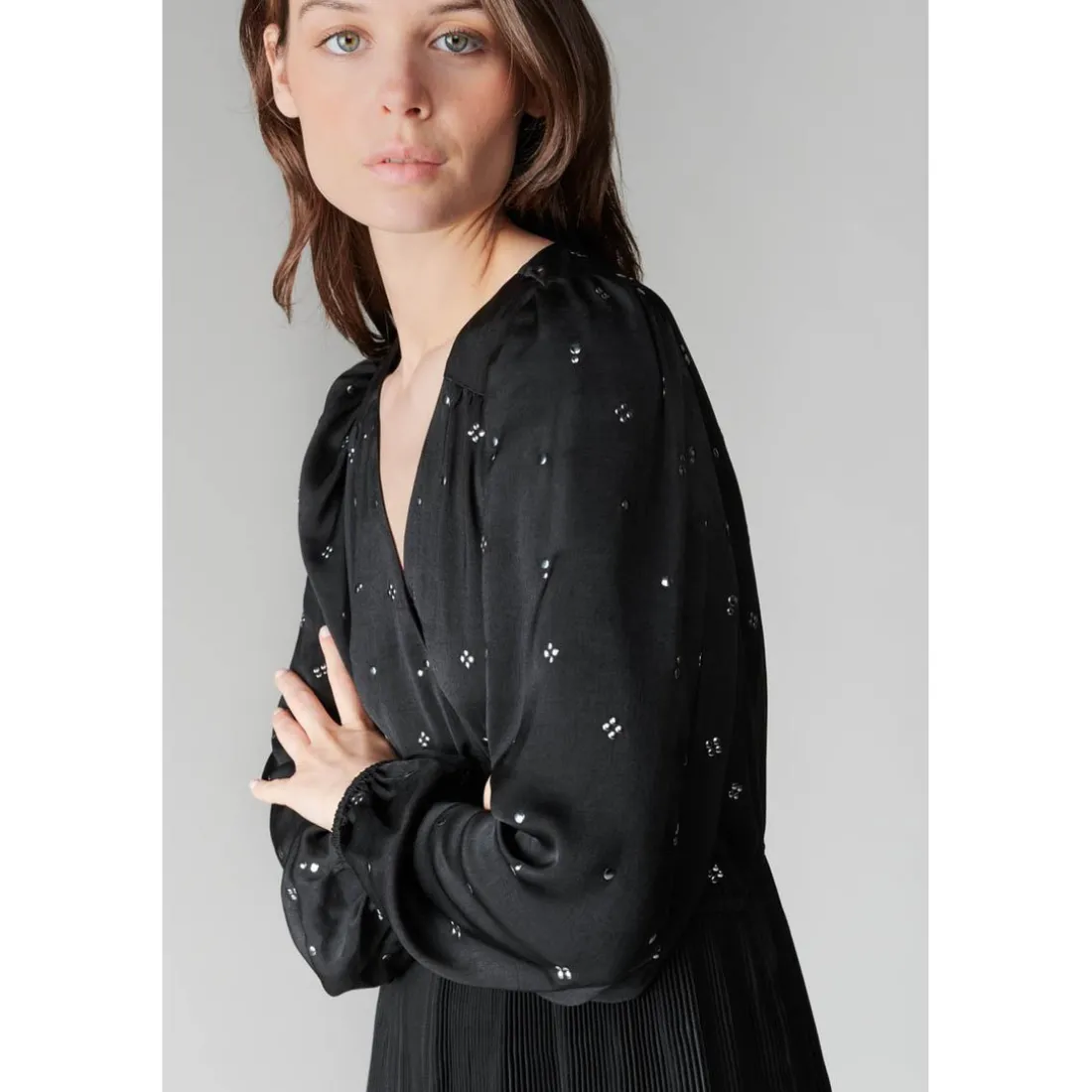 Robe evasée, patineuse DONA - Noire