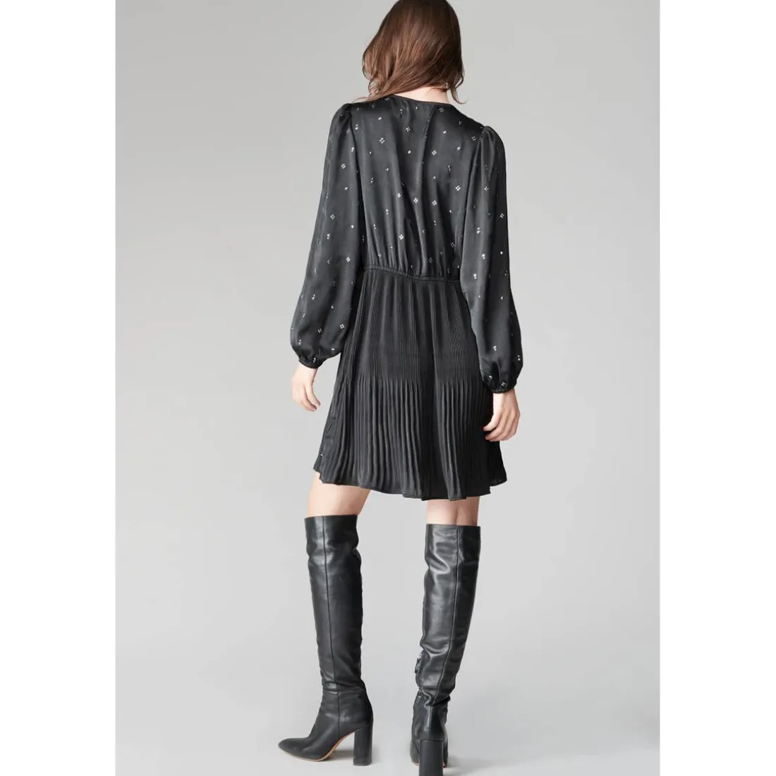 Robe evasée, patineuse DONA - Noire