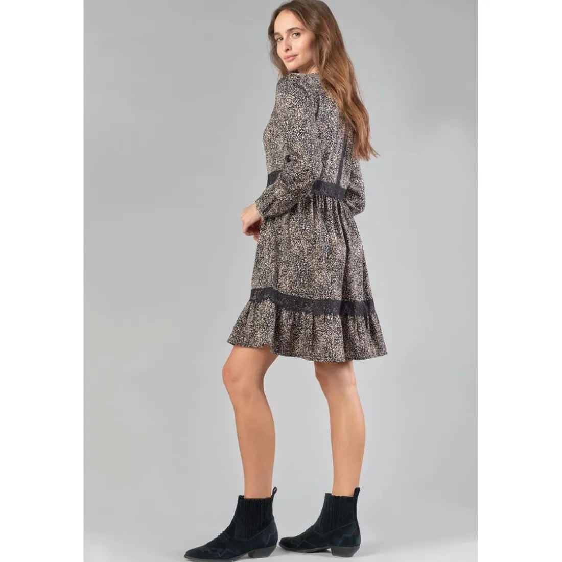 Robe evasée, patineuse HUERTA noir