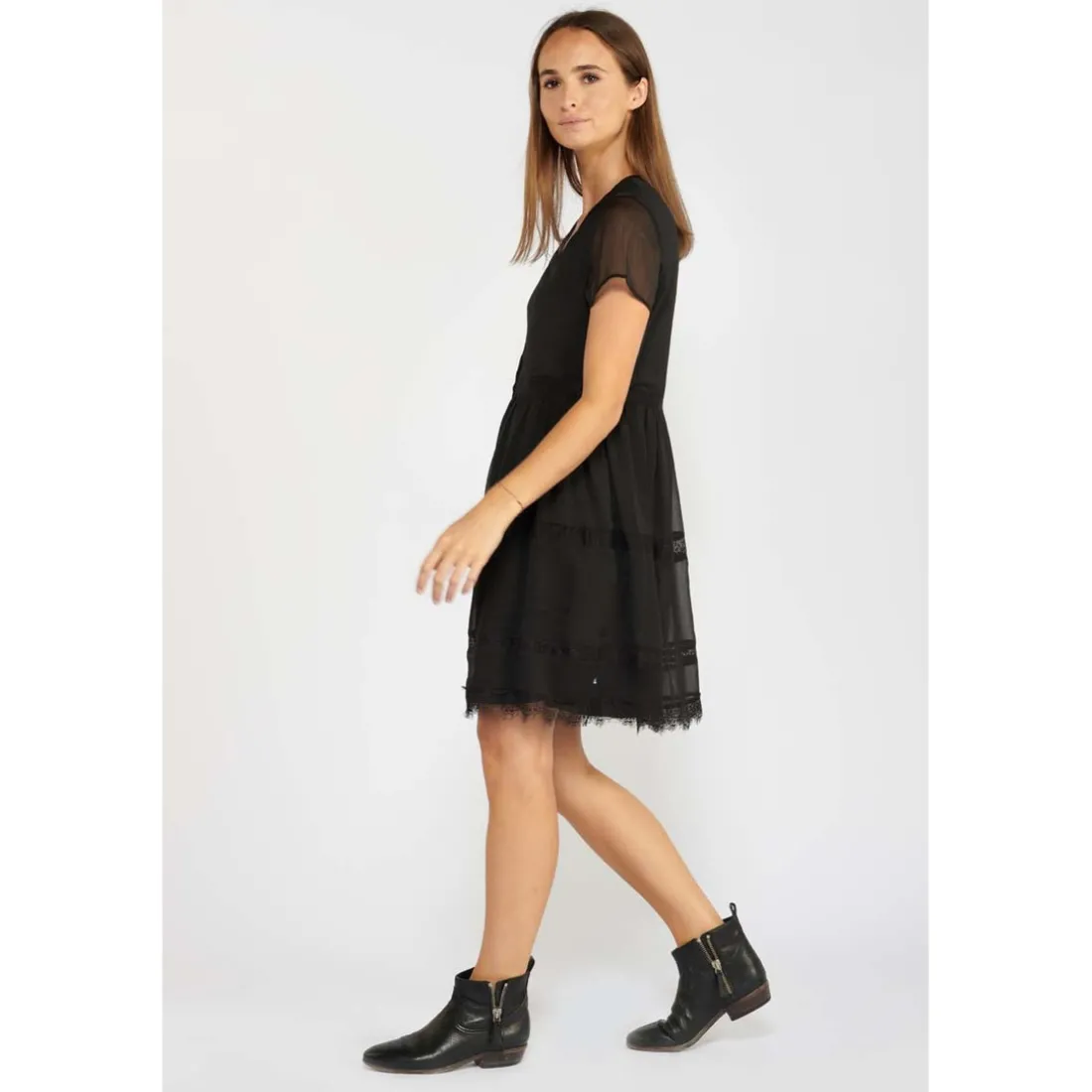 Robe evasée, patineuse INAYA noir