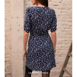 Robe Everdine bleu marine en viscose