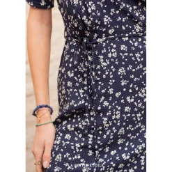 Robe Everdine bleu marine en viscose