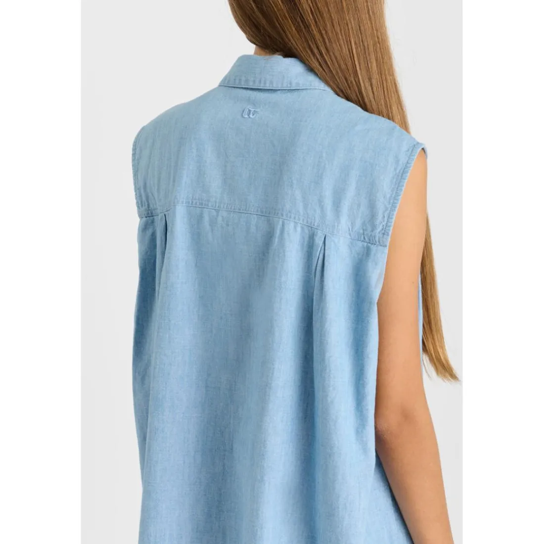 Robe fille evasée, patineuse ELISAGI bleu en cuir Tess