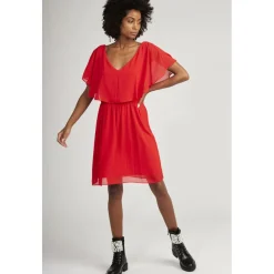 Robe fluide unie rose
