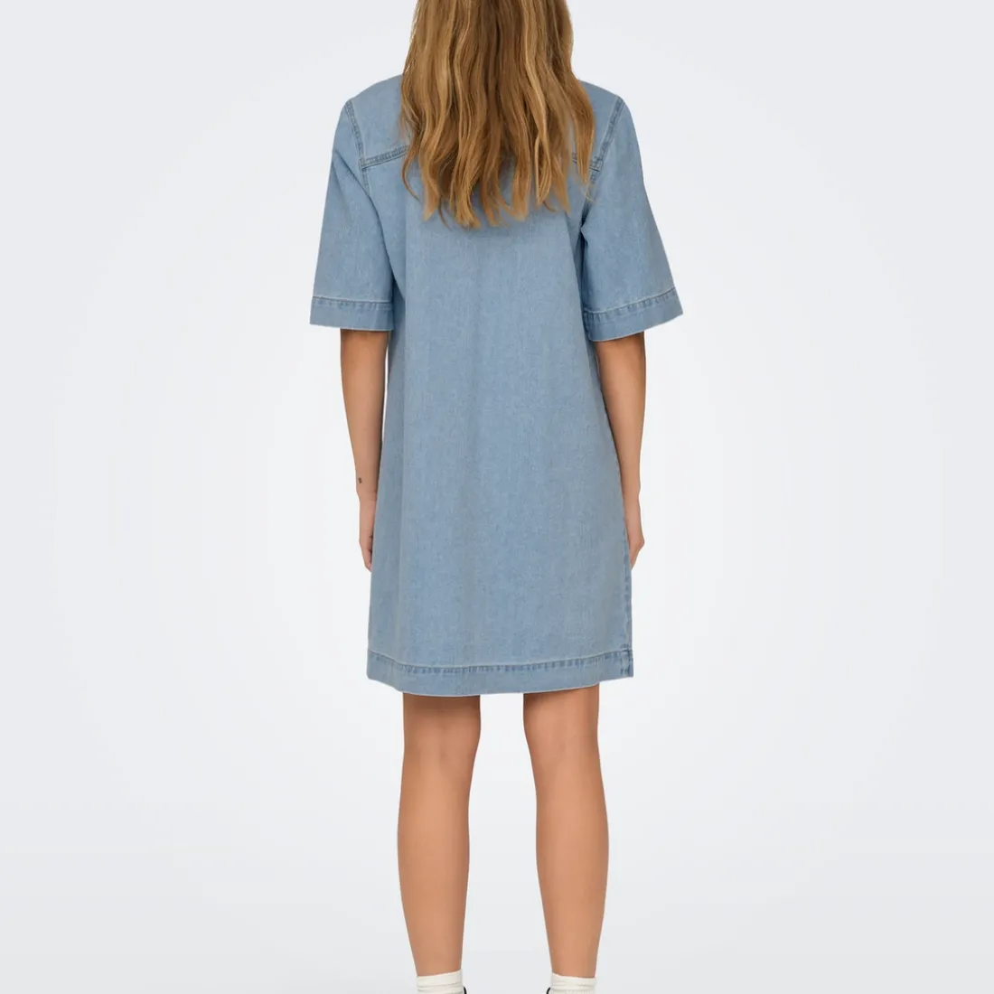 Robe Jean Courte ONLBELLE - Bleu Lucy en coton