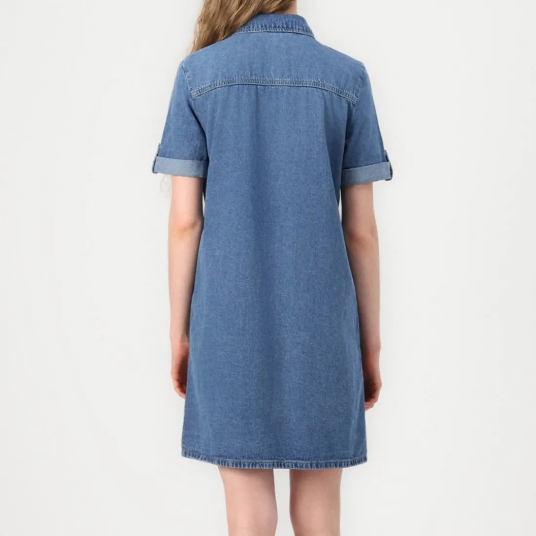 Robe Jean courte ONLLISA - Bleu en coton Rose
