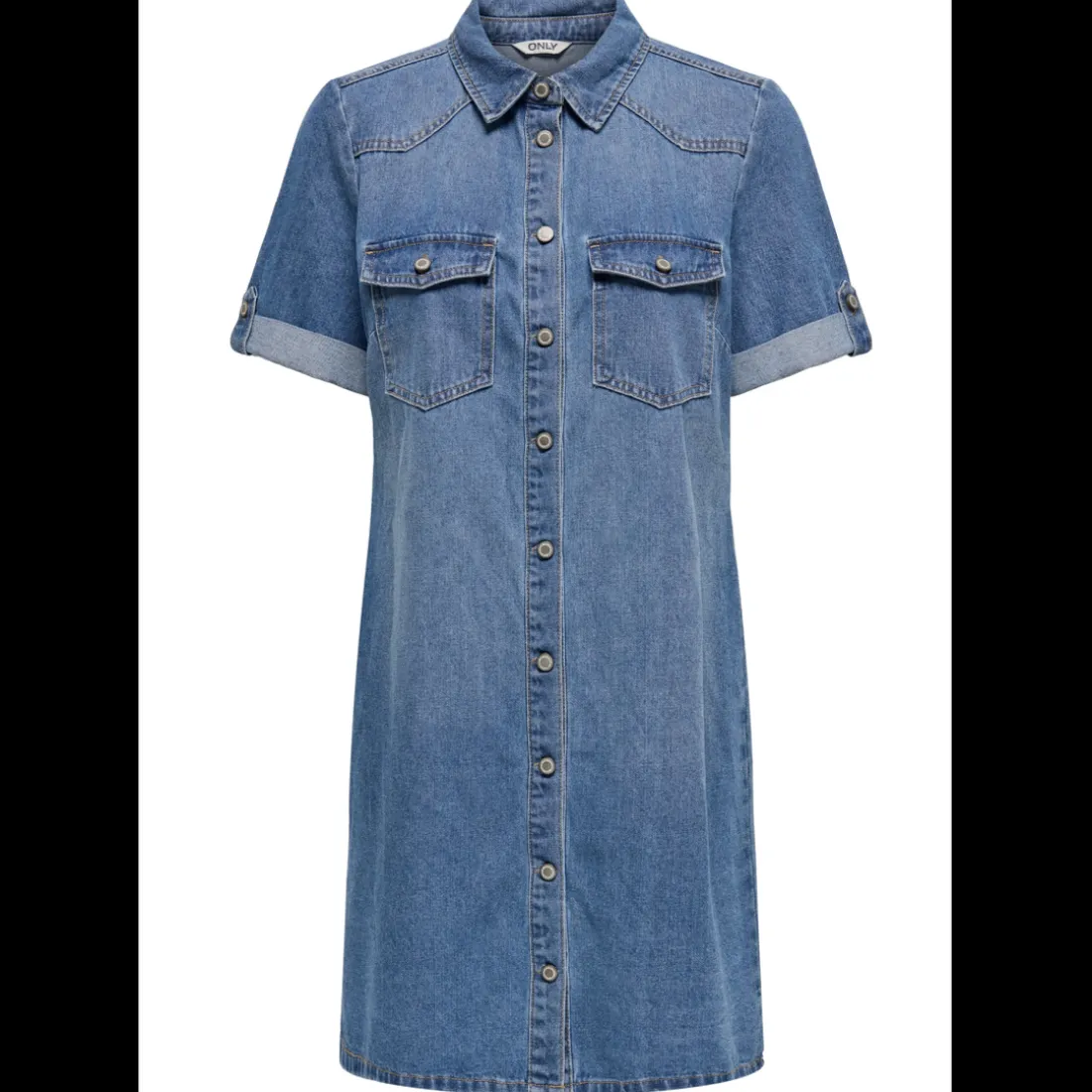 Robe Jean courte ONLLISA - Bleu en coton Rose