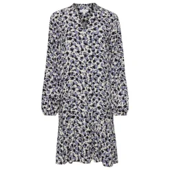 Robe légère imprimée bleu stone en viscose