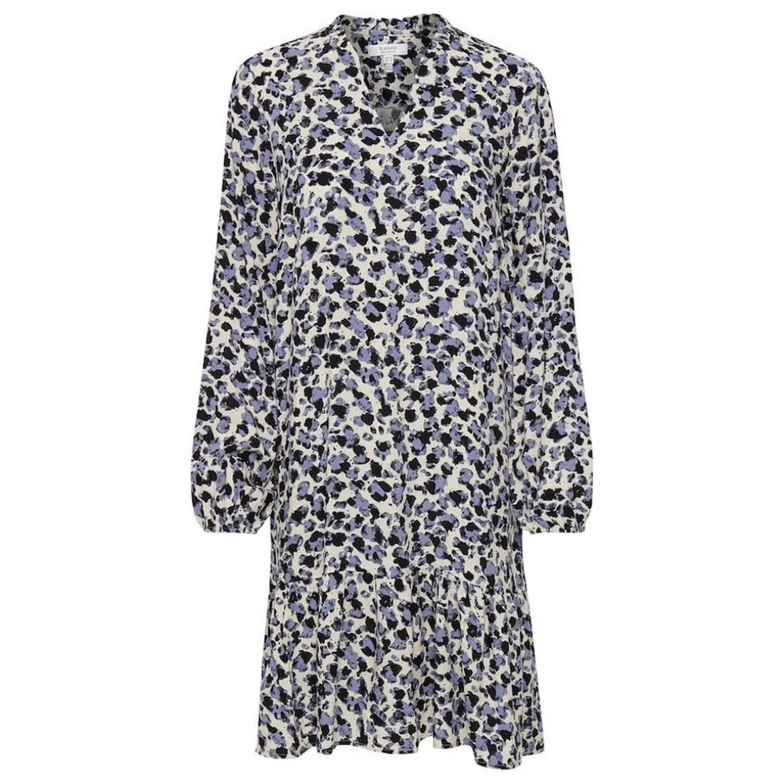 Robe légère imprimée bleu stone en viscose