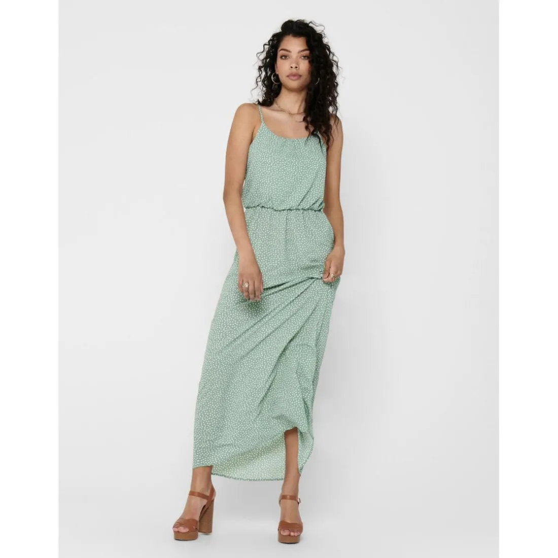 Robe longue à manches longues - ONLWINNER vert