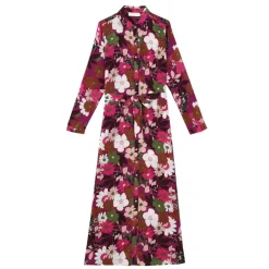 Robe longue BRIAGA fleur rose