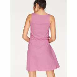 Robe longue col rond sans manches femme Tom Tailor Polo Team - Rose Vif en coton