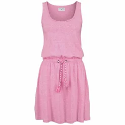 Robe longue col rond sans manches femme Tom Tailor Polo Team - Rose Vif en coton