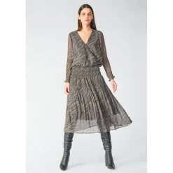Robe longue droite - Noire