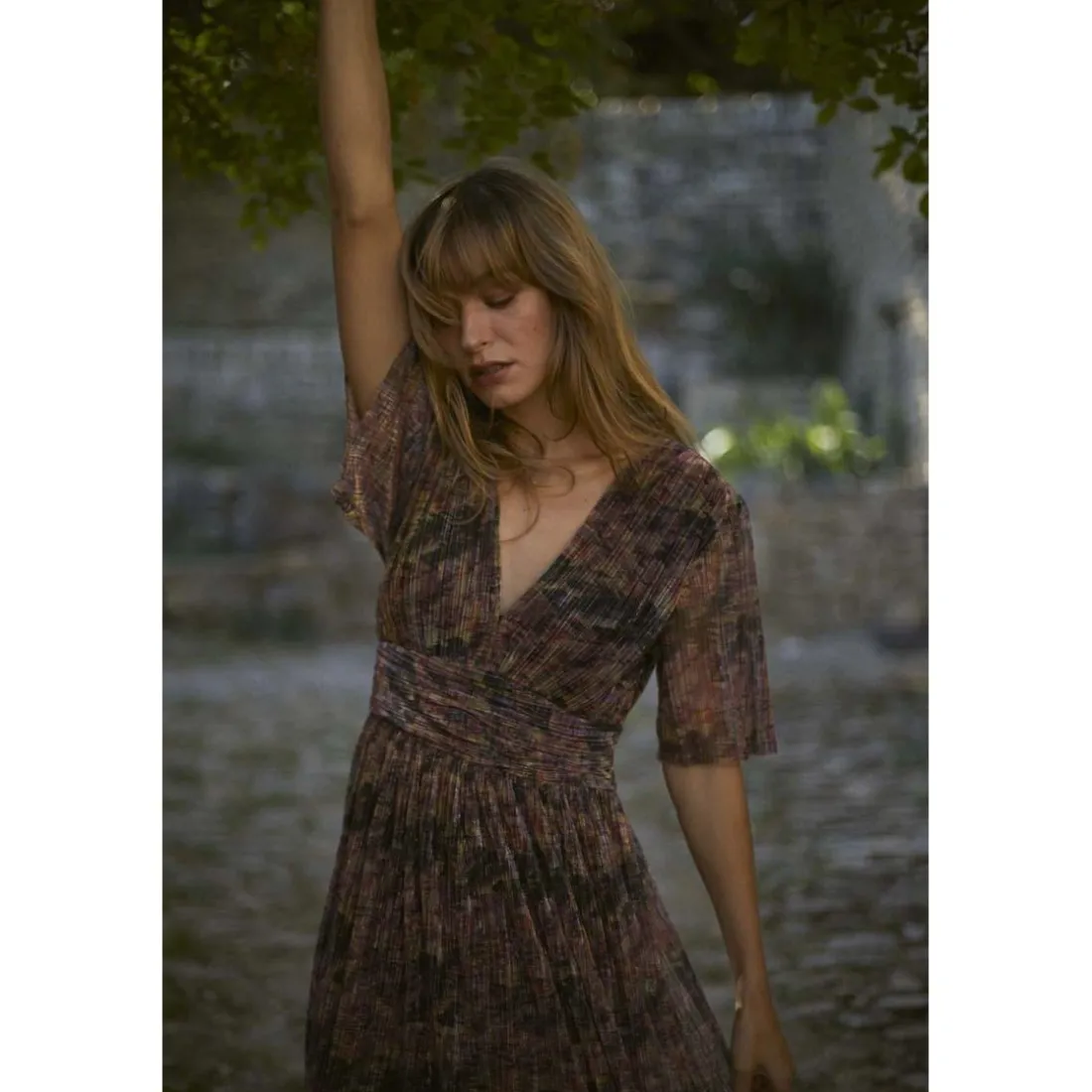 Robe longue droite AMIEL rouge