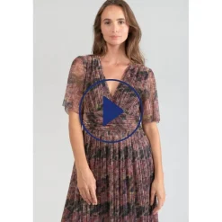 Robe longue droite AMIEL rouge