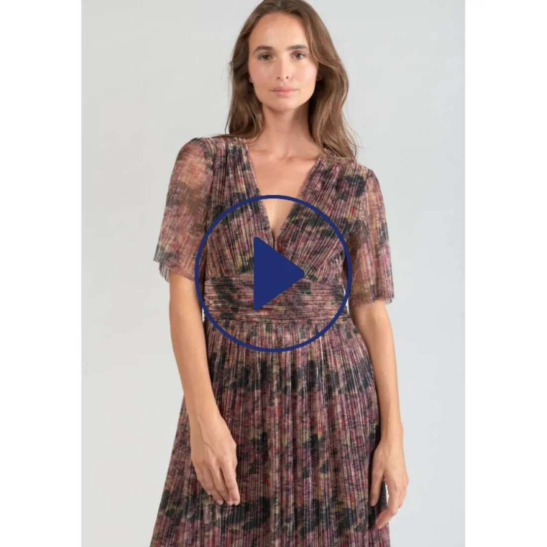 Robe longue droite AMIEL rouge