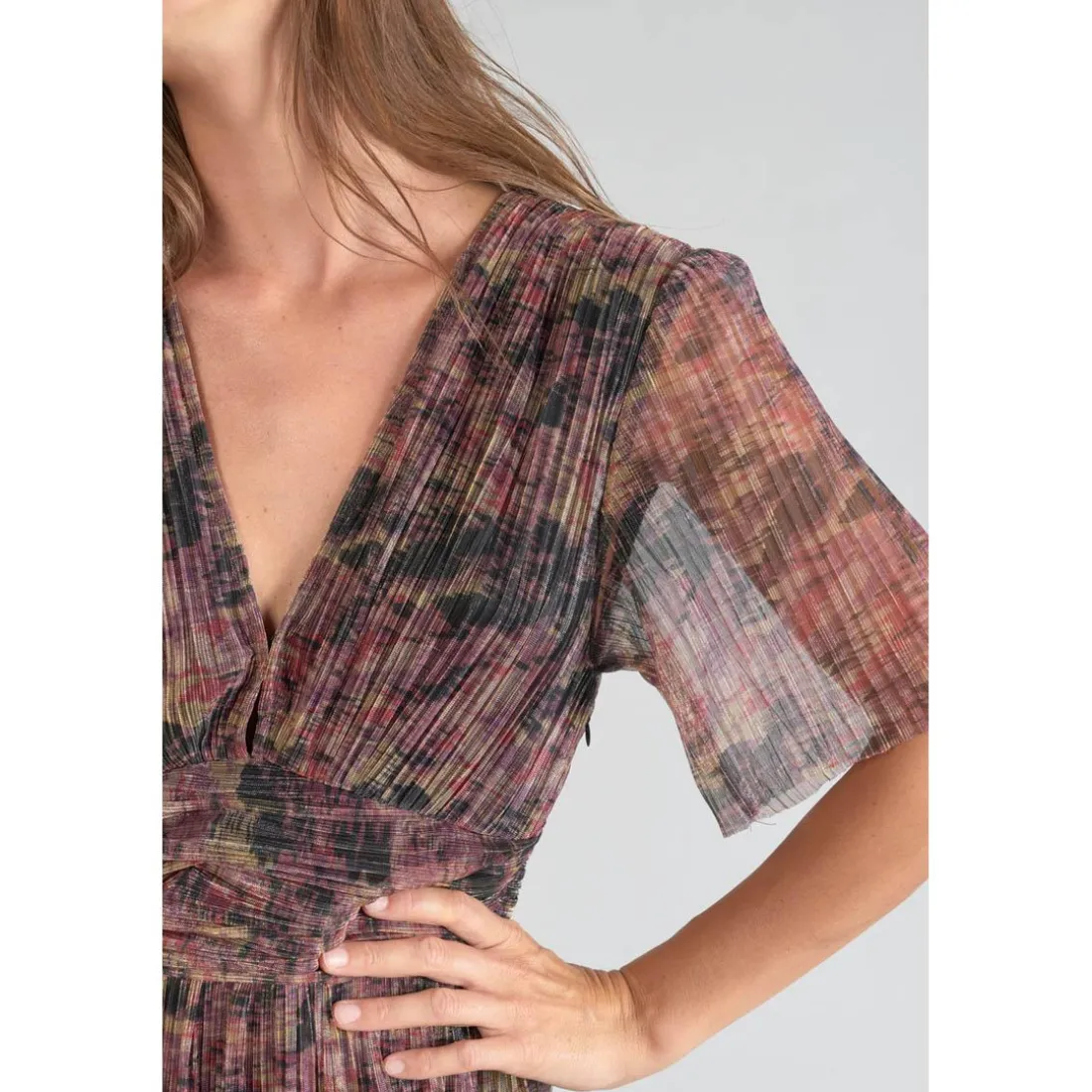 Robe longue droite AMIEL rouge